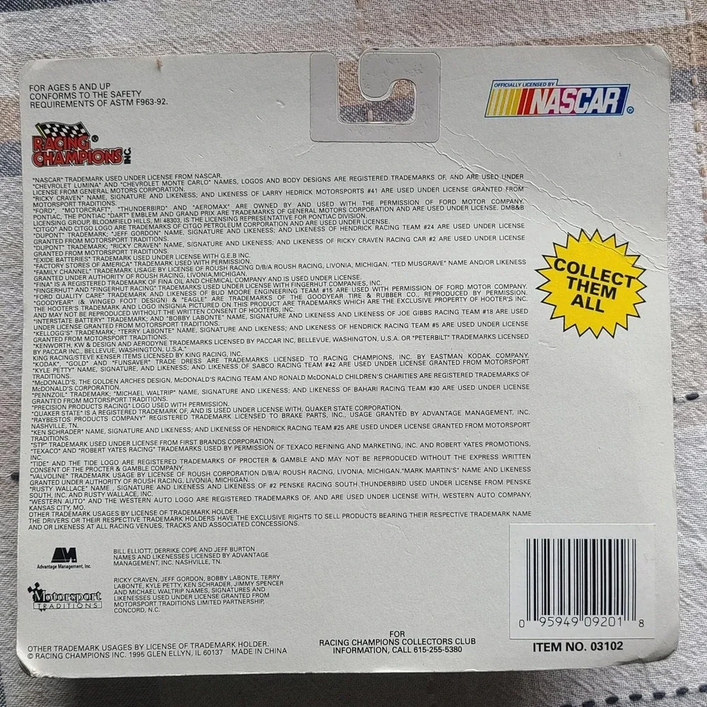 Racing Champions 1995 NASCAR Team Transporter with opening door ramp